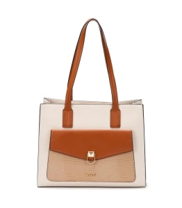 Cartera Dos Asas Grande Off White